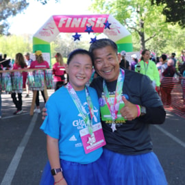 Two Girls on the Run participants smiling at 5k